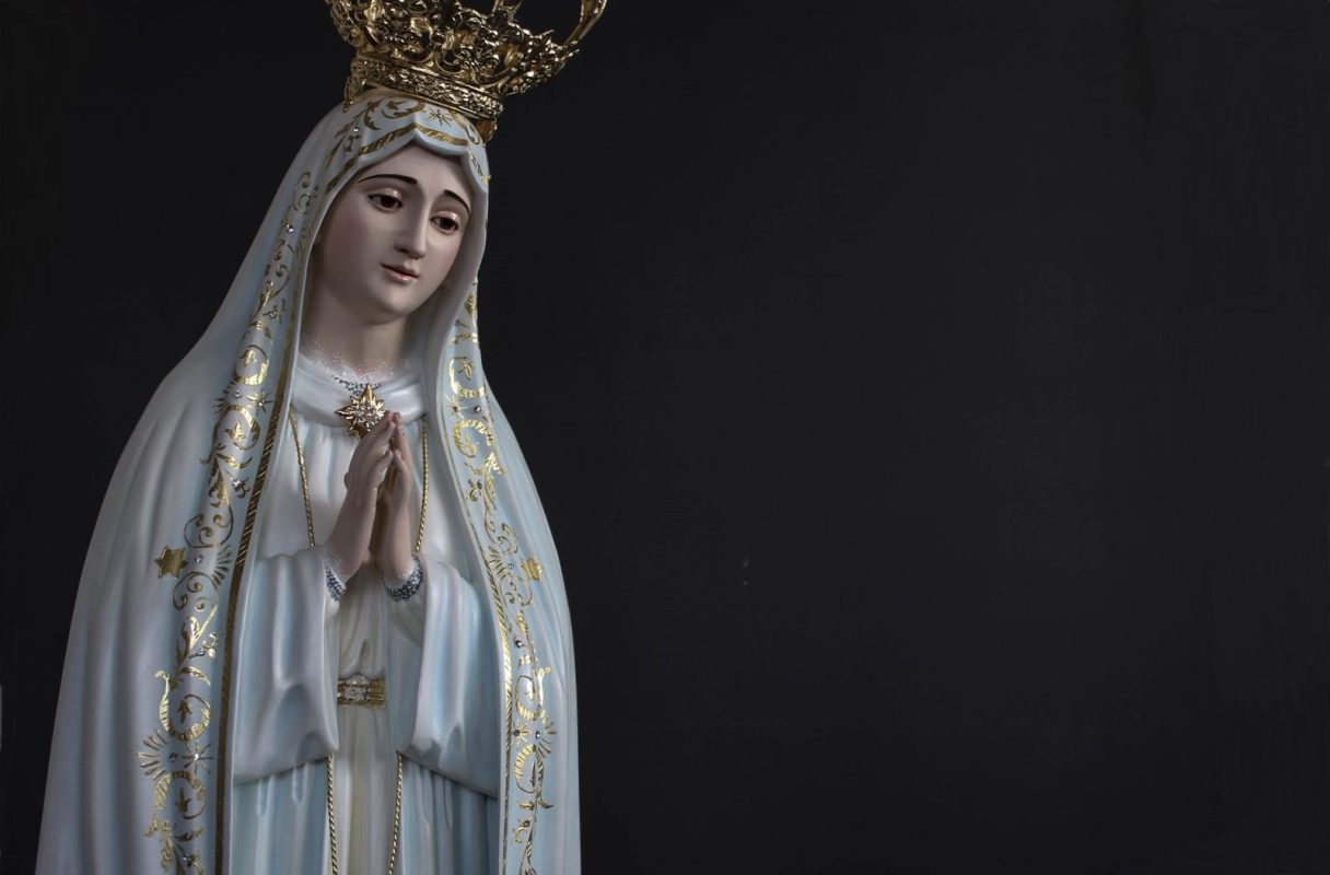 彩绘木雕-法蒂玛圣母（Our Lady of Fatima）-多尺寸