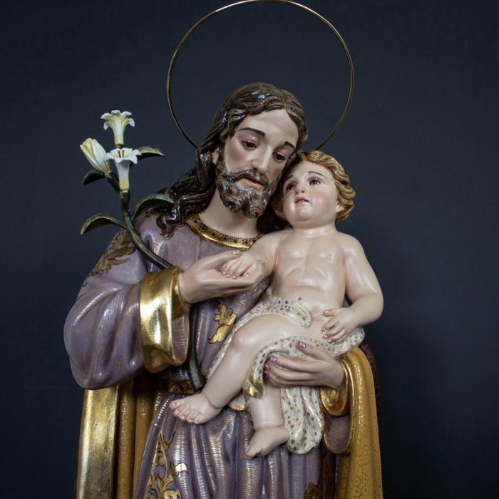彩绘木雕-圣若瑟（St. Joseph）-多尺寸 - 图片 2