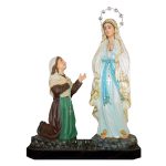 彩绘木雕-露德圣母与圣伯尔纳德（Our Lady of Lourdes with Saint Bernadette）-多尺寸