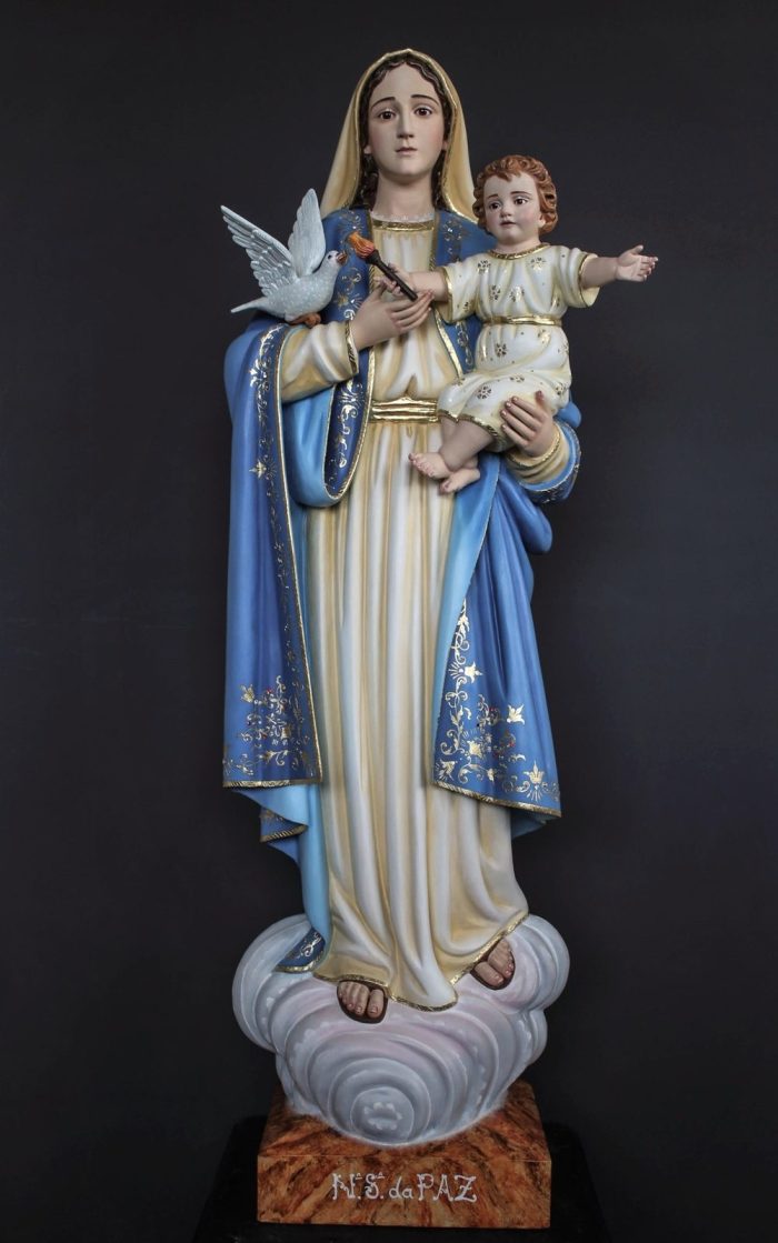彩绘木雕-圣母·和平（Our Lady of Peace）-多尺寸 - 图片 2