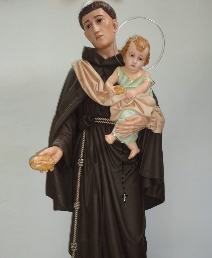 彩绘木雕-圣安多尼（St. Anthony）-多尺寸 - 图片 2