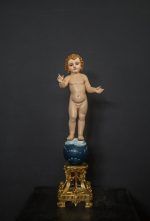 彩绘木雕-带底座的圣婴耶稣（Baby Jesus with Pedestal）-多尺寸 - 图片 2