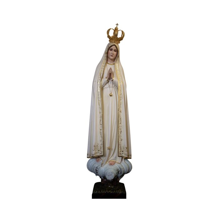 彩绘木雕-法蒂玛朝圣圣母（Our Lady of Fatima Pilgrim）-多尺寸