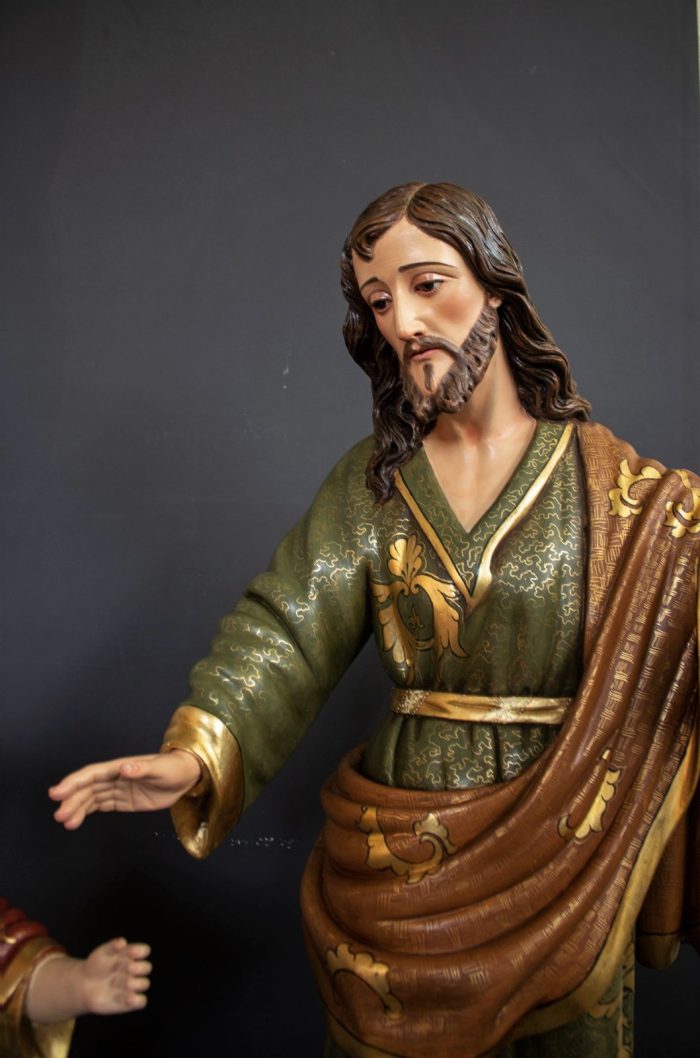 彩绘木雕-圣家（Holy Family）-多尺寸 - 图片 5