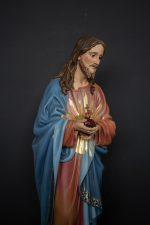 彩绘木雕-耶稣圣心（Sacred Heart of Jesus）-多尺寸 - 图片 2