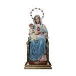 彩绘木雕-圣母圣心与圣婴耶稣（Sacred Heart of Mary with
  Baby Jesus）-多尺寸