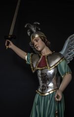 彩绘木雕-圣弥额尔（St. Michael）-多尺寸 - 图片 2