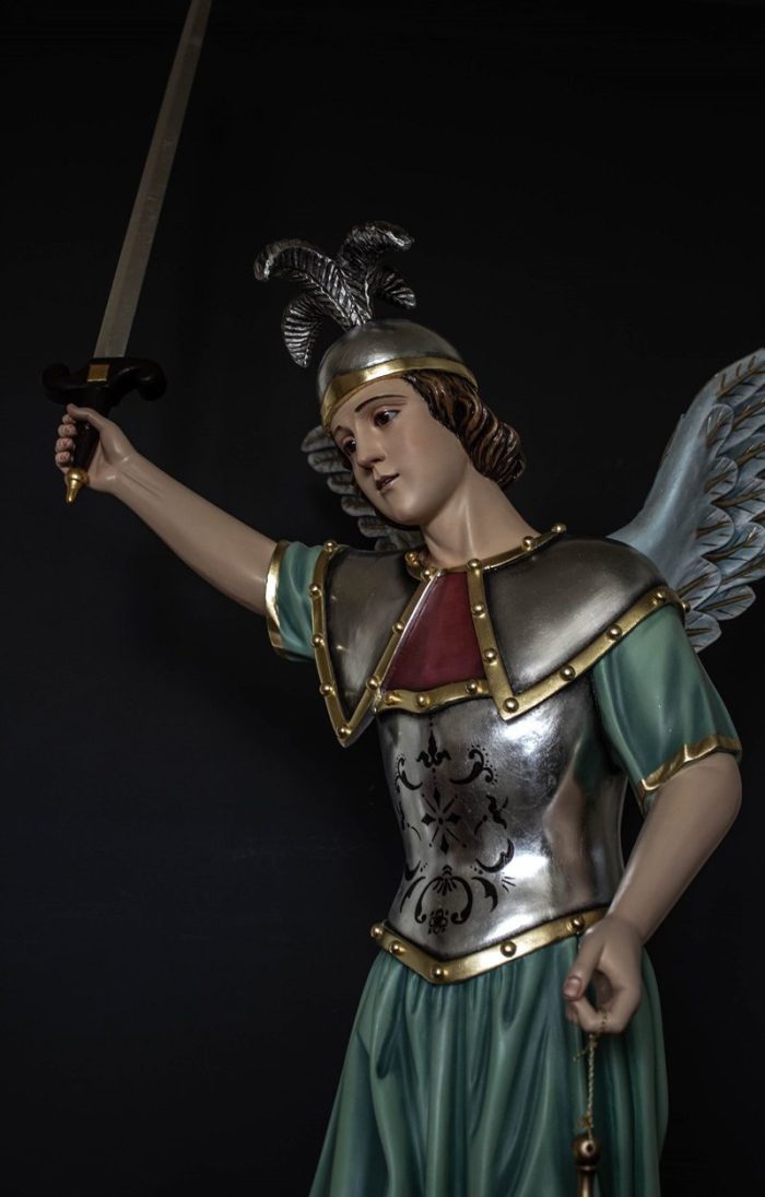 彩绘木雕-圣弥额尔（St. Michael）-多尺寸 - 图片 2