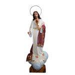彩绘木雕-耶稣圣心（Sacred Heart of Jesus）-多尺寸
