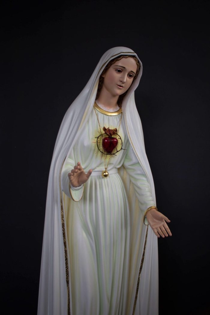 彩绘木雕-圣母圣心（Sacred Heart of Mary）-多尺寸 - 图片 3