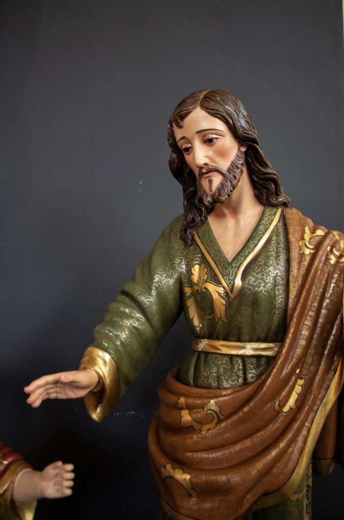 彩绘木雕-圣家（Holy Family）-多尺寸 - 图片 2