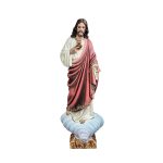 彩绘木雕-耶稣圣心（Sacred Heart of Jesus）-多尺寸