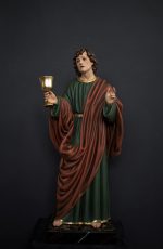 彩绘木雕-圣若望宗徒（St. John the Evangelist）-多尺寸 - 图片 3