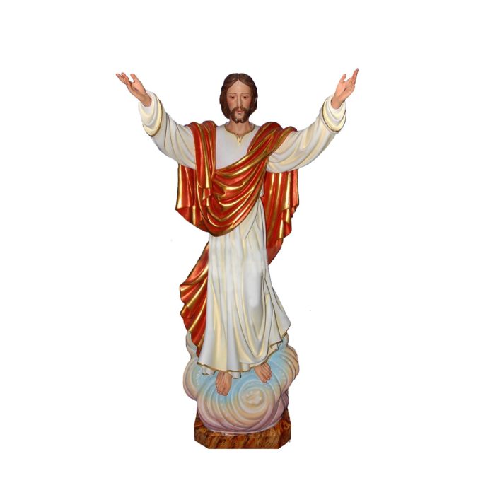 彩绘木雕-复活基督（Resurrected Christ）-多尺寸