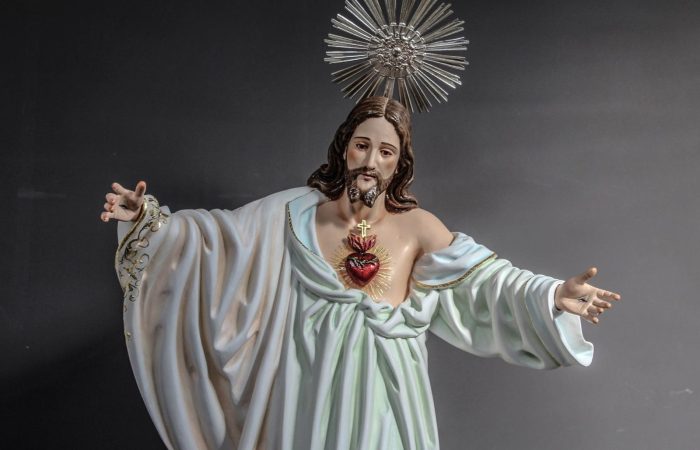 彩绘木雕-耶稣圣心（Sacred Heart of Jesus）-多尺寸 - 图片 3