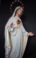 彩绘木雕-圣母圣心（Sacred Heart of Mary）-多尺寸 - 图片 2