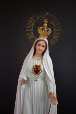 彩绘木雕-圣母圣心（Sacred Heart of Mary）-多尺寸 - 图片 2