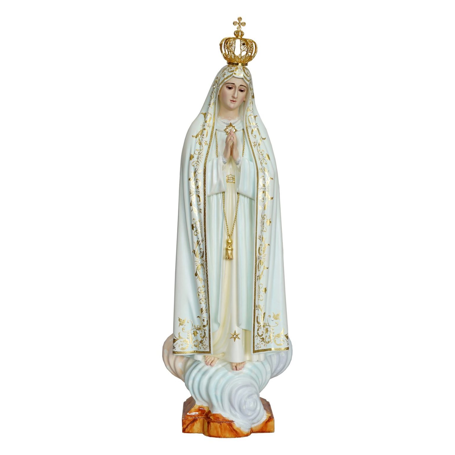 彩绘木雕-法蒂玛圣母（Our Lady of Fatima）-多尺寸