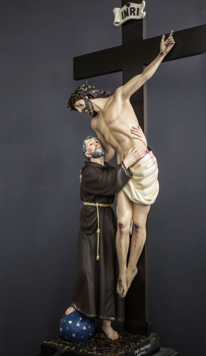 彩绘木雕-基督下十字架与亚西西的圣方济各（Descent of Christ from the Cross with St. Francis of Assisi）-多尺寸 - 图片 3