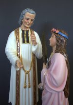 彩绘木雕-圣若望·玛利亚·维雅纳与圣斐洛美娜（St. John Mary Vianney with St. Philomena）-多尺寸 - 图片 2