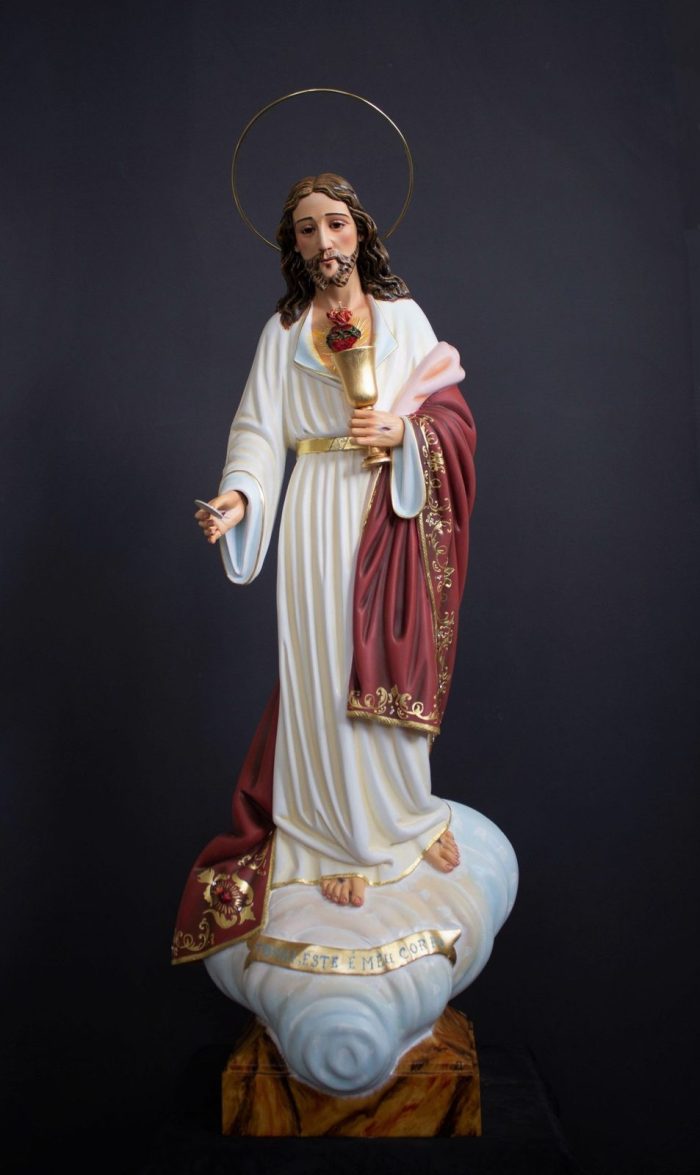 彩绘木雕-耶稣圣心（Sacred Heart of Jesus）-多尺寸 - 图片 3