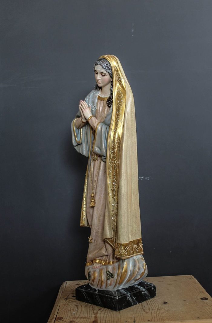 彩绘木雕-法蒂玛圣母（Our Lady of Fatima）-多尺寸 - 图片 5