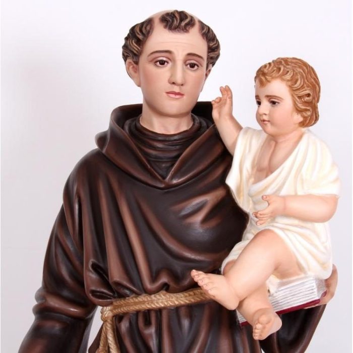 彩绘木雕-圣安多尼（St. Anthony）-多尺寸