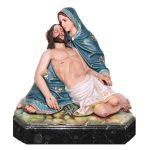 彩绘木雕-圣母怜子（Pietá）-多尺寸