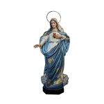 彩绘木雕-圣母圣心（Sacred Heart of Mary）-多尺寸