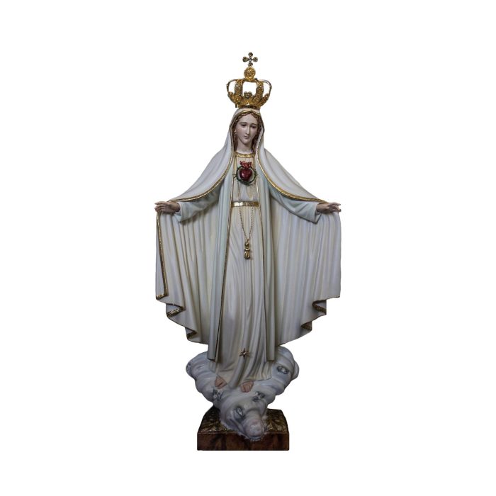 彩绘木雕-圣母圣心（Sacred Heart of Mary）-多尺寸
