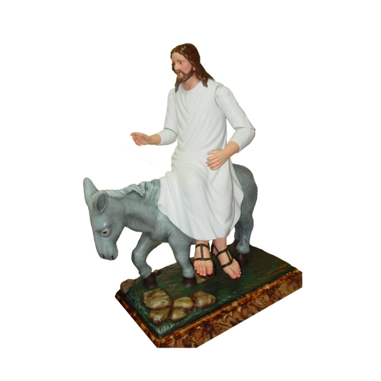IC02STP609 彩绘木雕-基督荣进耶路撒冷(Entry of Christ into Jerusalem)-多尺寸 - 图片 1