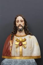 彩绘木雕-耶稣圣心胸像（Sacred Heart of Jesus “Bust”）-多尺寸 - 图片 3