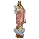 彩绘木雕-耶稣圣心（Sacred Heart of Jesus）-多尺寸