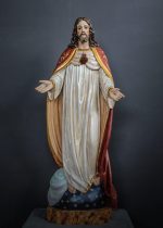 彩绘木雕-耶稣圣心（Sacred Heart of Jesus）-多尺寸 - 图片 2