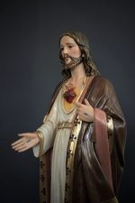 彩绘木雕-耶稣圣心（Sacred Heart of Jesus）-多尺寸 - 图片 2