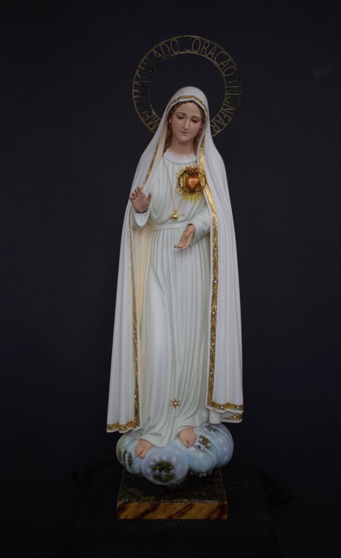 彩绘木雕-圣母圣心（Sacred Heart of Mary）-多尺寸 - 图片 3