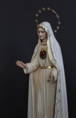 彩绘木雕-圣母圣心（Sacred Heart of Mary）-多尺寸 - 图片 2