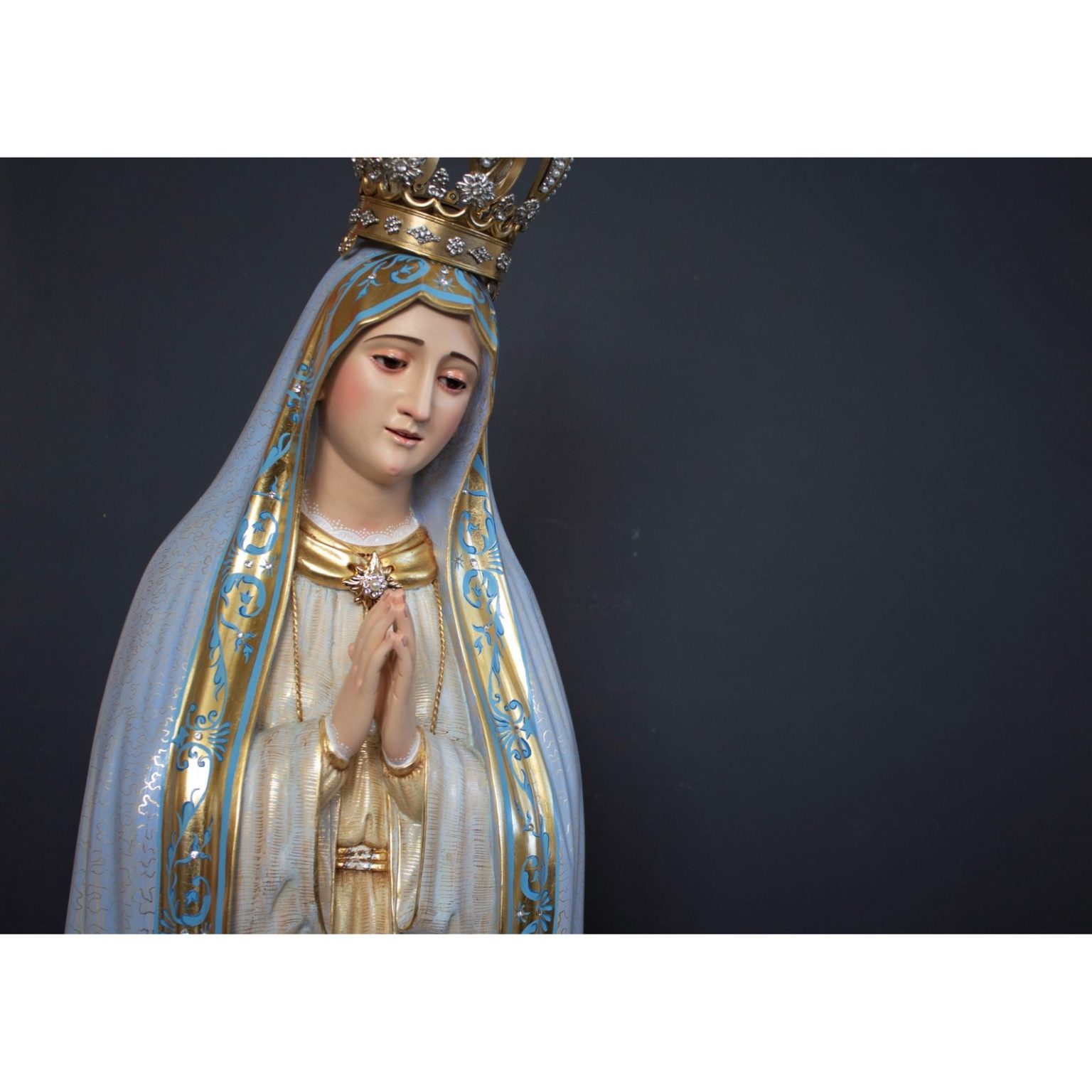 彩绘木雕-法蒂玛圣母（Our Lady of Fatima）-多尺寸