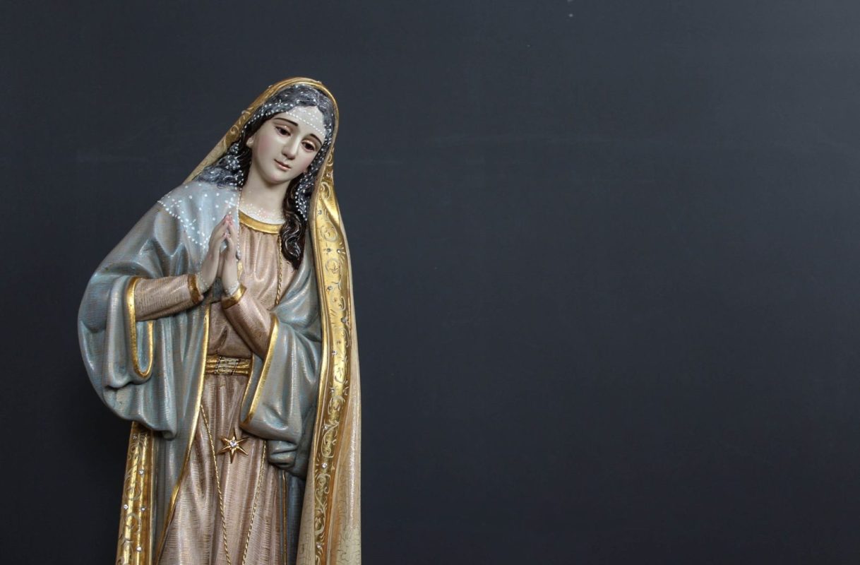 彩绘木雕-法蒂玛圣母（Our Lady of Fatima）-多尺寸