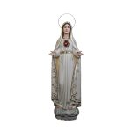 彩绘木雕-圣母圣心（Sacred Heart of Mary）-多尺寸