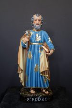 彩绘木雕-圣伯多禄（St. Peter）-多尺寸 - 图片 2