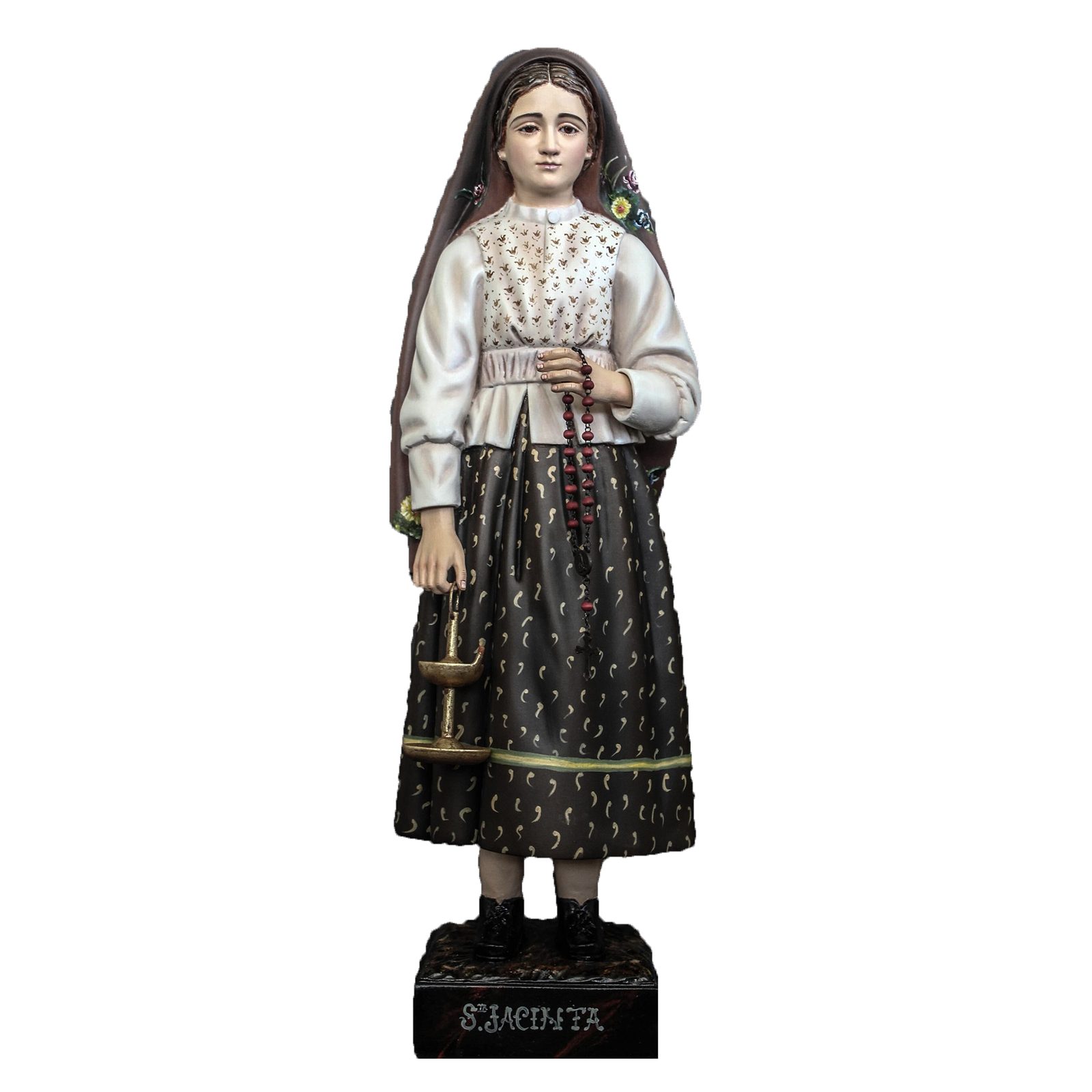 IC02STP038 彩绘木雕-圣雅辛达(Saint Jacinta)-多尺寸 - 图片 1
