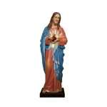 彩绘木雕-耶稣圣心（Sacred Heart of Jesus）-多尺寸