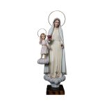 彩绘木雕-圣母圣心与圣婴耶稣（Sacred Heart of Mary with
  Baby Jesus）-多尺寸