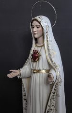 彩绘木雕-圣母圣心（Sacred Heart of Mary）-多尺寸 - 图片 2