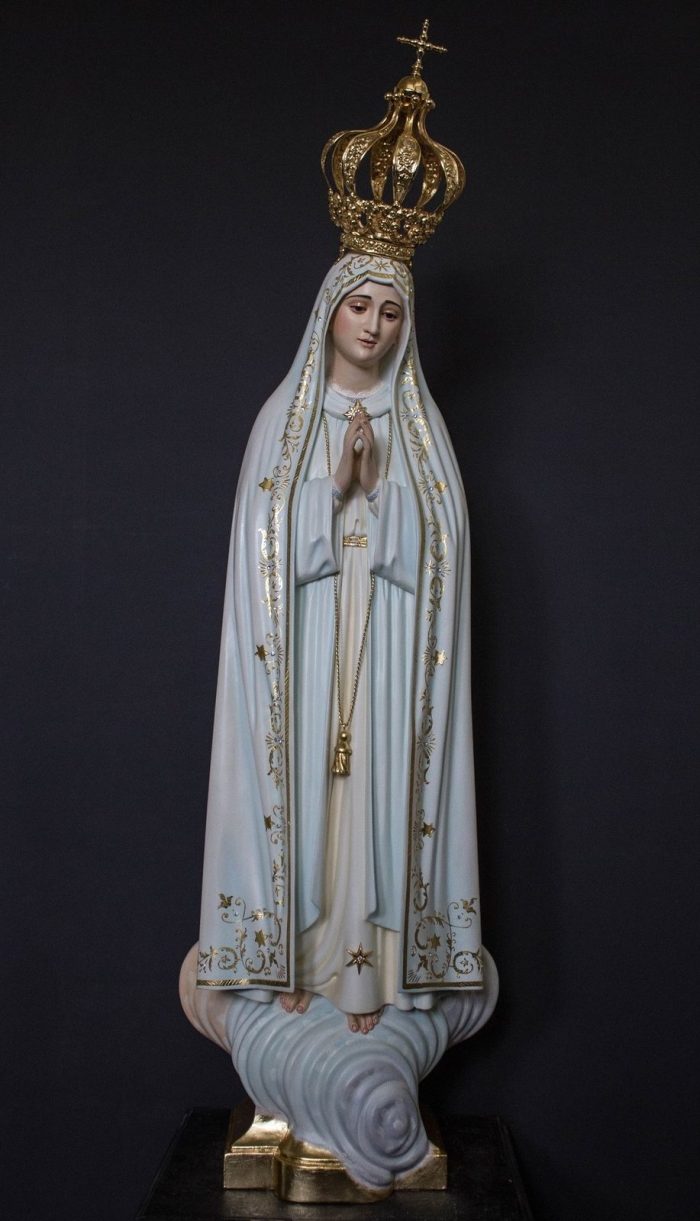 彩绘木雕-法蒂玛圣母（Our Lady of Fatima）-多尺寸 - 图片 2