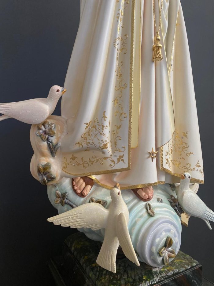 彩绘木雕-蓬塔法蒂玛圣母（Our Lady of Fatima of Ponta）-多尺寸 - 图片 3