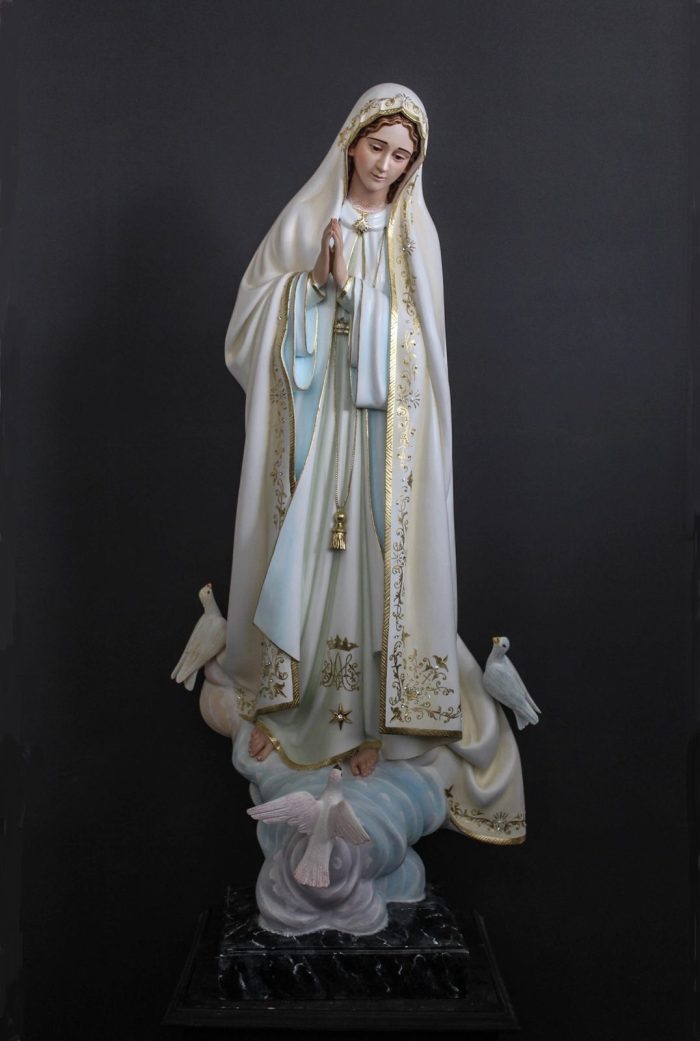 彩绘木雕-蓬塔法蒂玛圣母（Our Lady of Fatima of Ponta）-多尺寸 - 图片 2