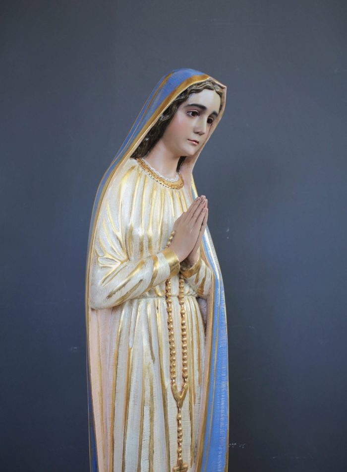 彩绘木雕-造型法蒂玛圣母（Stylized Our Lady of Fatima）-多尺寸 - 图片 2
