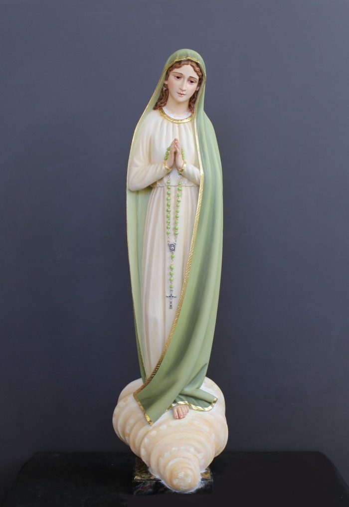 彩绘木雕-造型法蒂玛圣母（Stylized Our Lady of Fatima）-多尺寸 - 图片 2